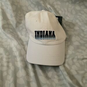 3/$30 NWT Indiana Cap White Blue Strapback State Of Mine Baseball Dad hat